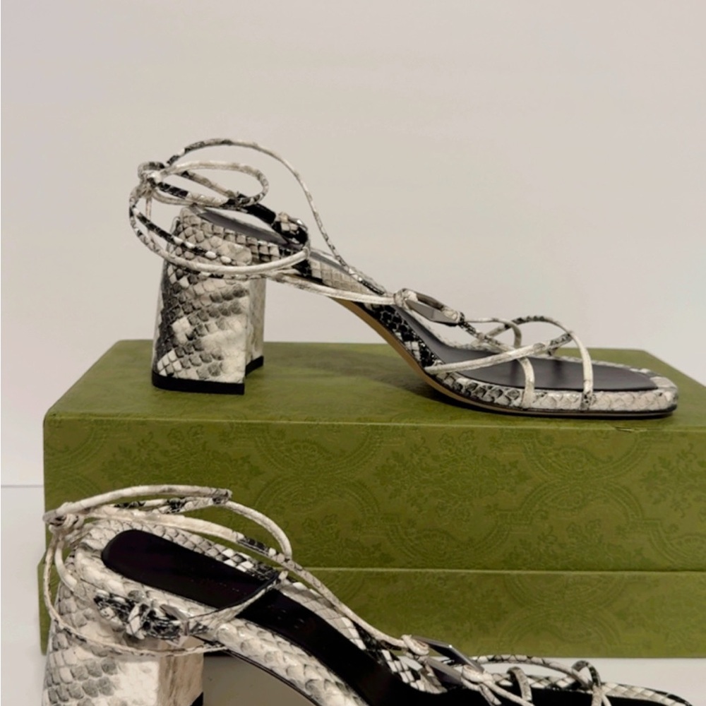 Jimmy Choo Onyxia 70 Embellished Leather Block Heel Sandals